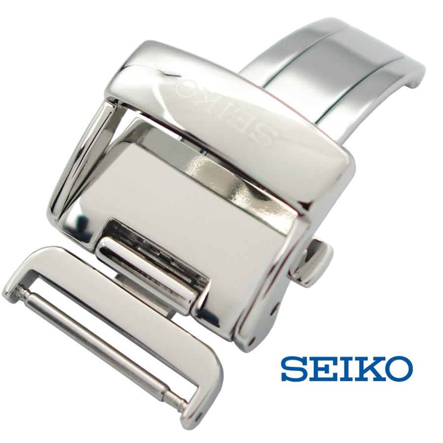 SEIKO（セイコー） 18mm Dバックル プッシュ式 SEIKOロゴ入り 鏡面