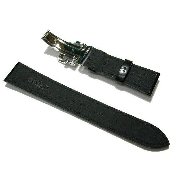 20mm 時計バンド メカニカル純正ベルト D0151AL 牛皮革カーフ 黒