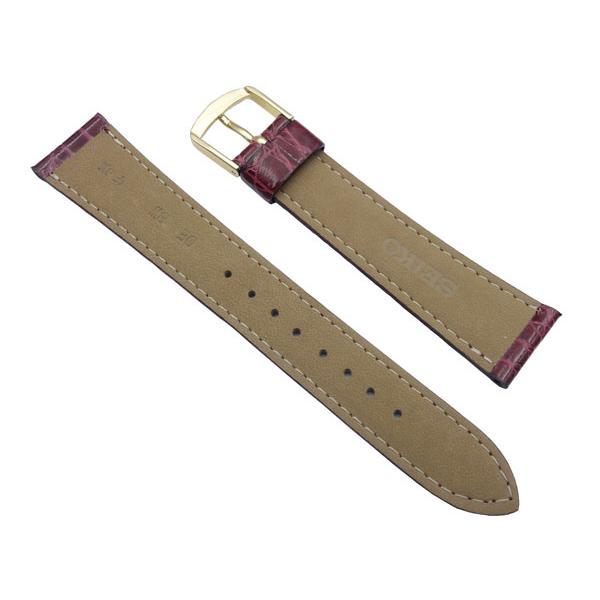 SEIKO（セイコー） 腕時計 時計 ベルト 17mm バンド DE84 牛革ワニ型押