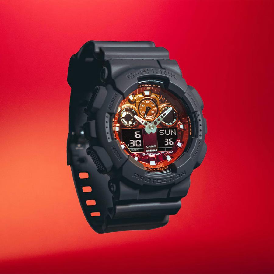 G-SHOCK 腕時計 カシオ GA-100FL-8AJF メンズ クロノグラフ ワールド