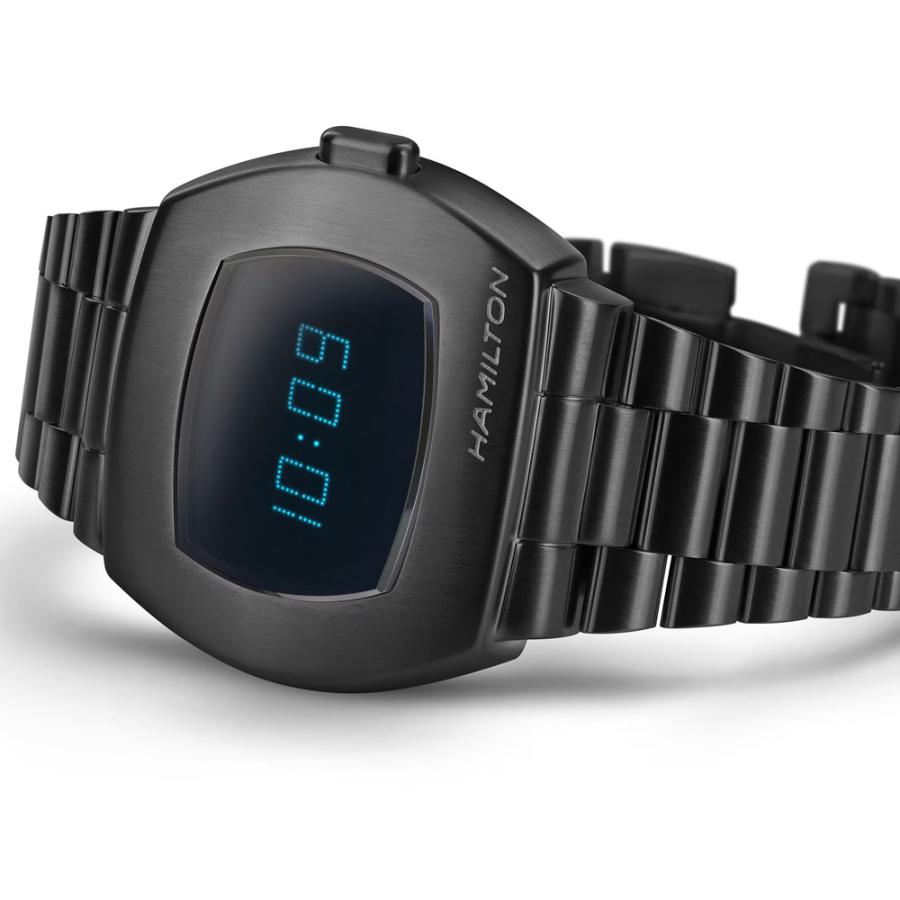 H52404131 腕時計 ハミルトン HAMILTON アメリカン クラシック PSR Digital Quartz ブラック ブルー 正規品 爆買の画像