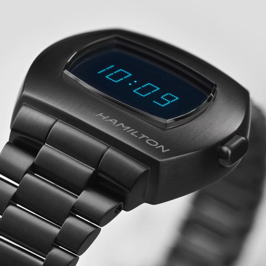 H52404131 腕時計 ハミルトン HAMILTON アメリカン クラシック PSR Digital Quartz ブラック ブルー 正規品 爆買の画像