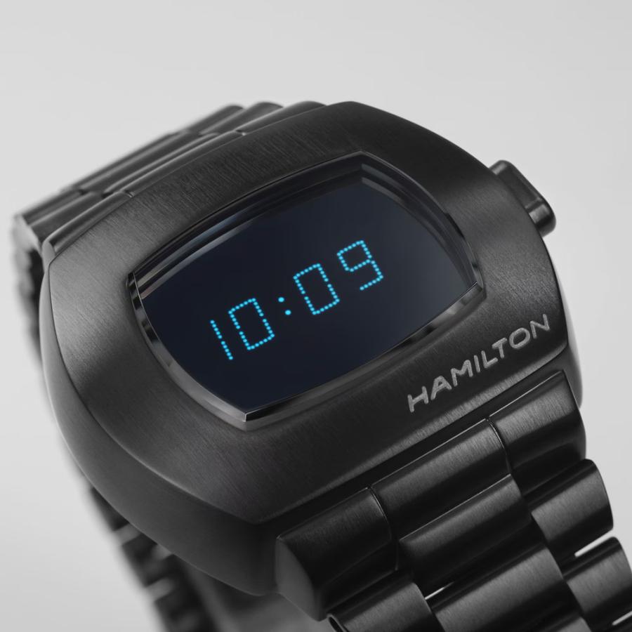 H52404131 腕時計 ハミルトン HAMILTON アメリカン クラシック PSR Digital Quartz ブラック ブルー 正規品 爆買の画像