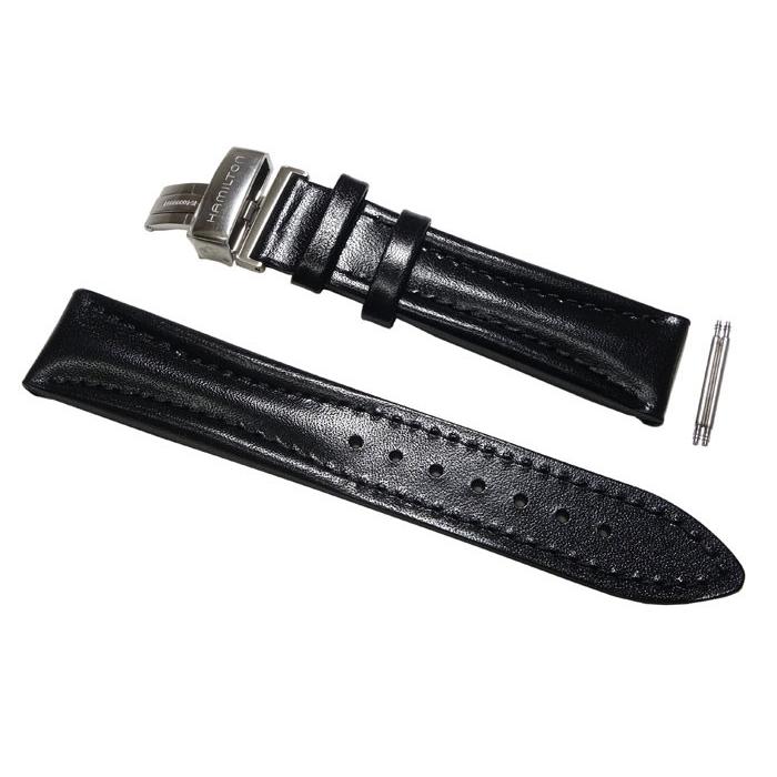 HAMILTON ハミルトン 純正品 20mm カーフベルト 黒 ロイド HAMILTON ハミルトン 純正品 20mm カーフベルト 黒 ロイド