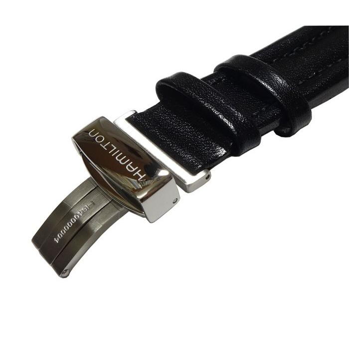 HAMILTON ハミルトン 純正品 20mm カーフベルト 黒 ロイド HAMILTON ハミルトン 純正品 20mm カーフベルト 黒 ロイド