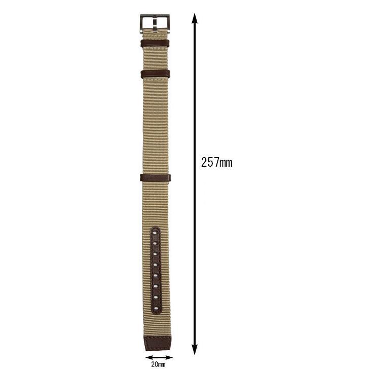 ハミルトン 20mm H690694103(H690.694.103) NATOベルト カーキフィールドメカニカル H69439901純正ベルト 正規品 裏蓋番号 H694390 ベージュ バネ棒付_4