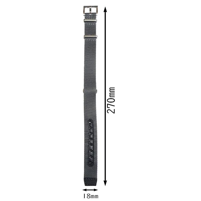 ハミルトン H690764105(H690.764.105) 18mm NATOベルト カーキパイロットパイオニア H76419931純正ベルト 正規品 裏蓋番号 H764190 グレー バネ棒付_4