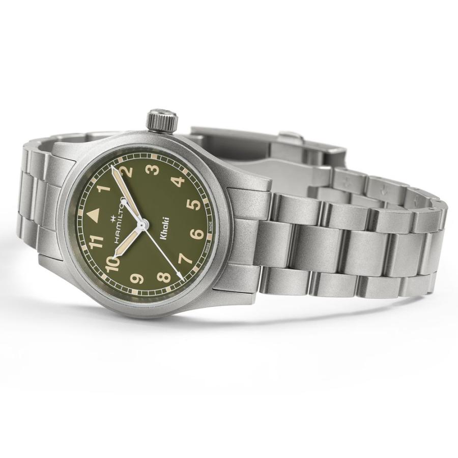 H69301160 ハミルトン HAMILTON カーキ フィールド クォーツ 33mm メンズ Quartz グリーン文字盤 ステンレスベルト 正規輸入品 爆買の画像