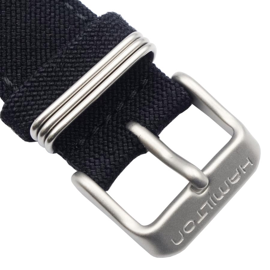 20mm ハミルトン H69419433 純正ブラック キャンバス カーキ フィールド メカニカル H694684106 H694.684.106 裏蓋番号 H694190 正規品_2