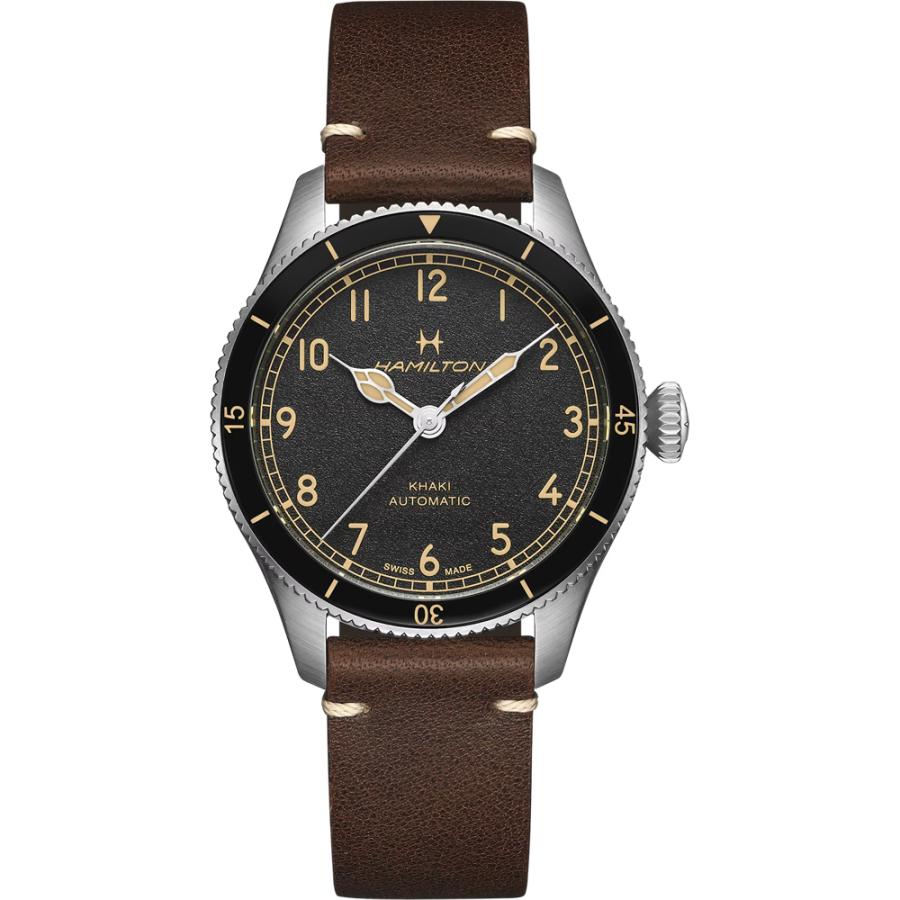 HAMILTON Khaki Aviation Pilot Pioneer ハミルトン カーキ アビエーション パイロット パイオニア 38mm メンズ 機械式自動巻き 腕時計 H76205530 正規輸入品の画像