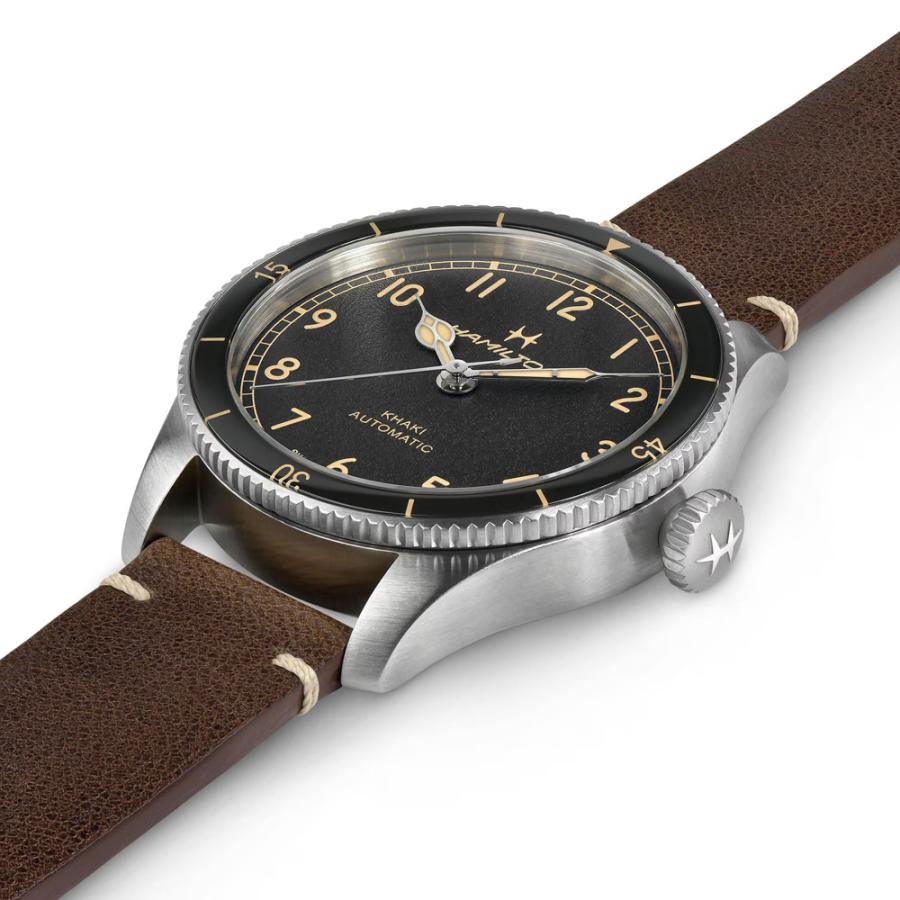 HAMILTON Khaki Aviation Pilot Pioneer ハミルトン カーキ アビエーション パイロット パイオニア 38mm メンズ 機械式自動巻き 腕時計 H76205530 正規輸入品の画像