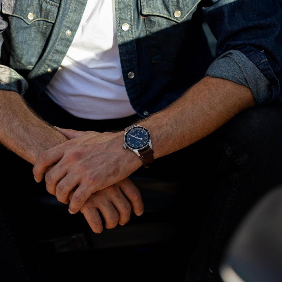 HAMILTON Khaki Aviation Pilot Pioneer ハミルトン カーキ アビエーション パイロット パイオニア 38mm メンズ 機械式自動巻き 腕時計 H76205530 正規輸入品の画像