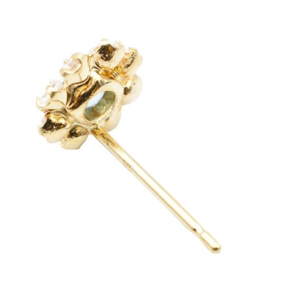 K18 ブルートパーズ 花形ピアス 約5mm 楽天市場】ブルートパーズ