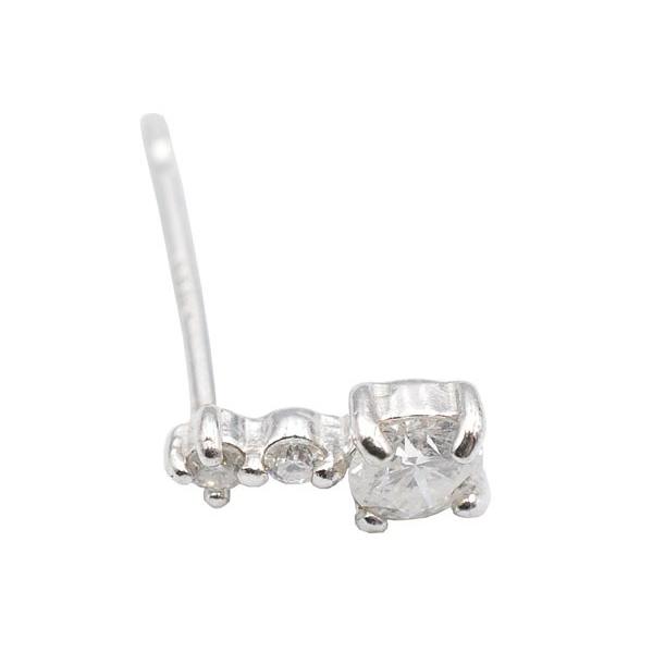 K18WG/ダイヤモンドピアス K18WG スリーストーン ダイヤモンド ピアス 0.08CTの通販 by KOMEHYO