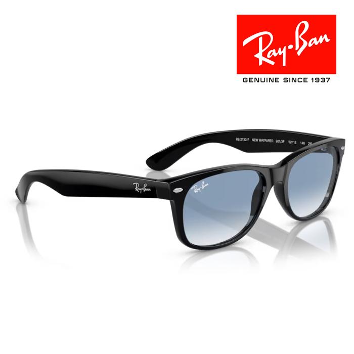 RayBan レイバン ニューウェイファーラー NEW WAYFARER サングラス メガネフレーム 55□18 ブラック ブルー RB2132F 901/3F クロス付き 正規品｜watch-moonf｜04