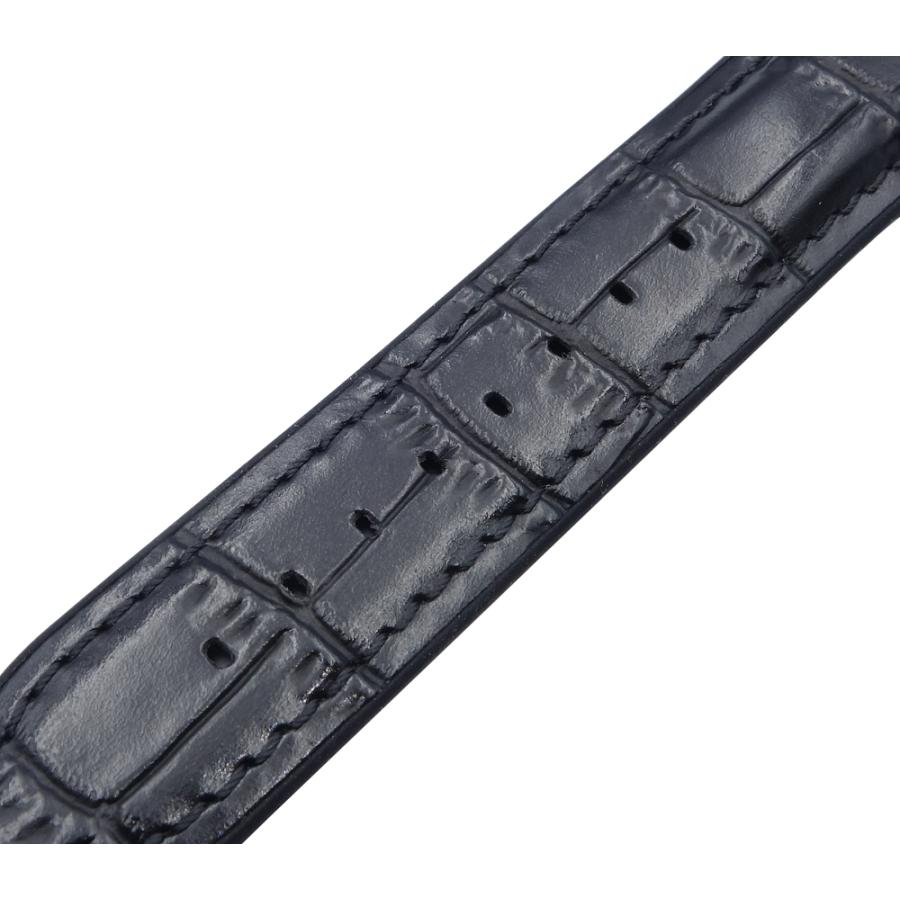 SEIKO クロコダイル型押しカーフレザーベルト 20mm SEIKO セイコー 時計ベルト 20mm ワニ革 クロコダイルバンド