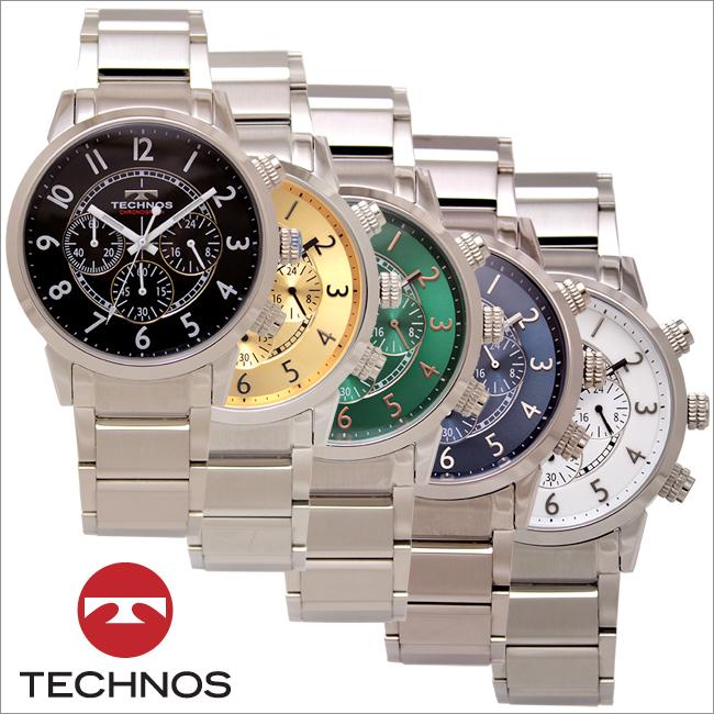 TECHNOS オールステンレス時計