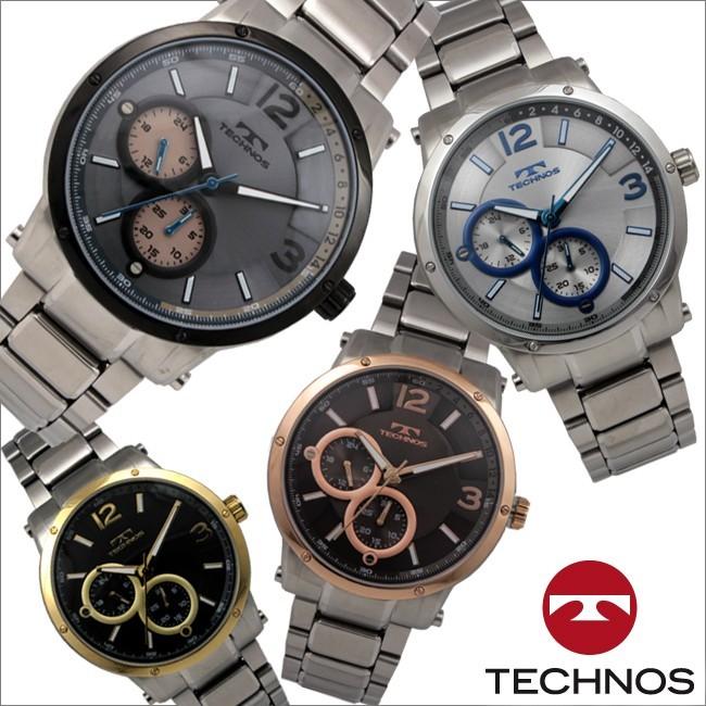 テクノス　T6457　オールステンレスモデル マルチファンクション 腕時計 メンズ TECHNOS 正規品 アウトレット｜watch-outletstore