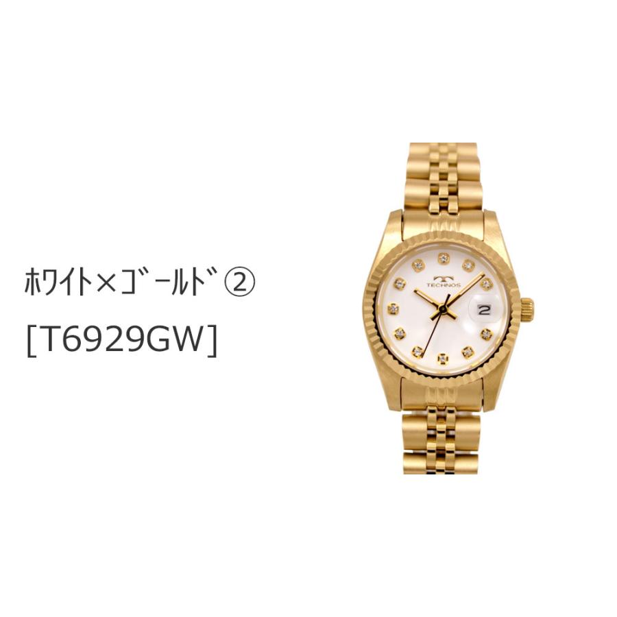 TECHNOS（テクノス） T6929 オールステンレス 三針 腕時計 レディース