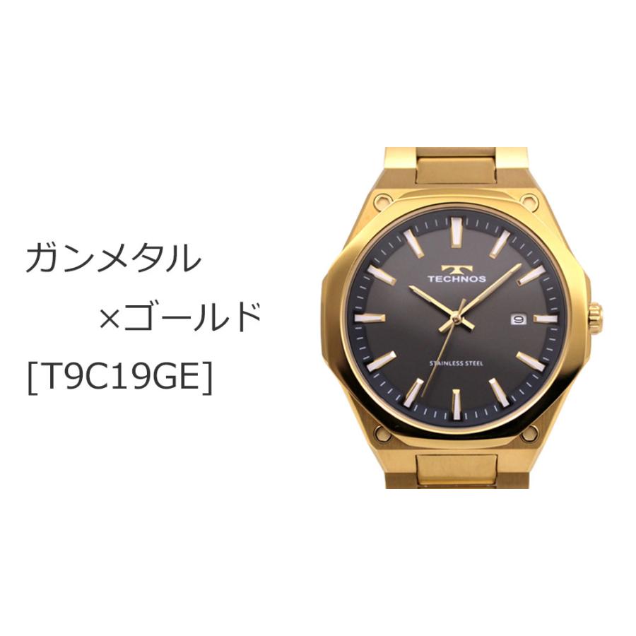 販売 [テクノス] 腕時計 デイト T9C19TB メンズ ゴールド TECHNOS
