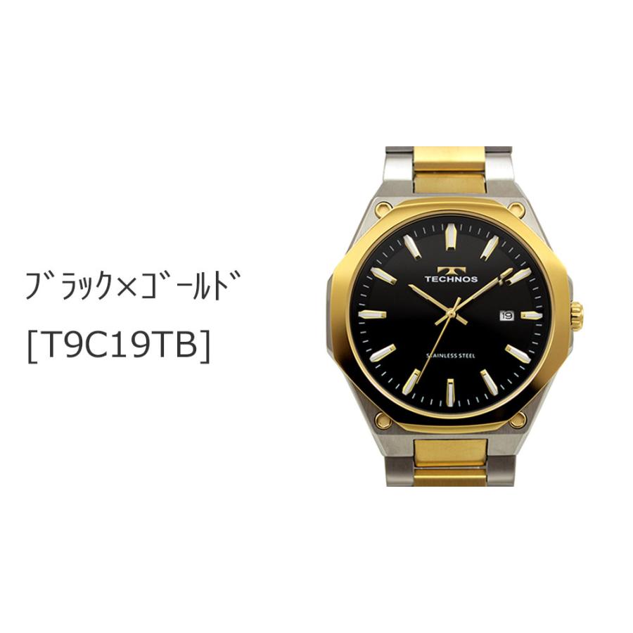 TECHNOS（テクノス） T6C19 オールステンレス 三針 カレンダー付