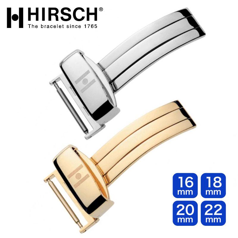HIRSCH ヒルシュ Dバックル 16mm 時計バックル ステンレススチール HIRSCH ヒルシュ Deployment Buckle