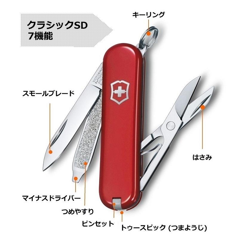 VICTORINOX (ビクトリノックス) 日本正規品 クラシックSD 保証書付 マルチツール 0.6223 レッド ブラック ホワイト イエロー ブルー｜watchcrash｜17