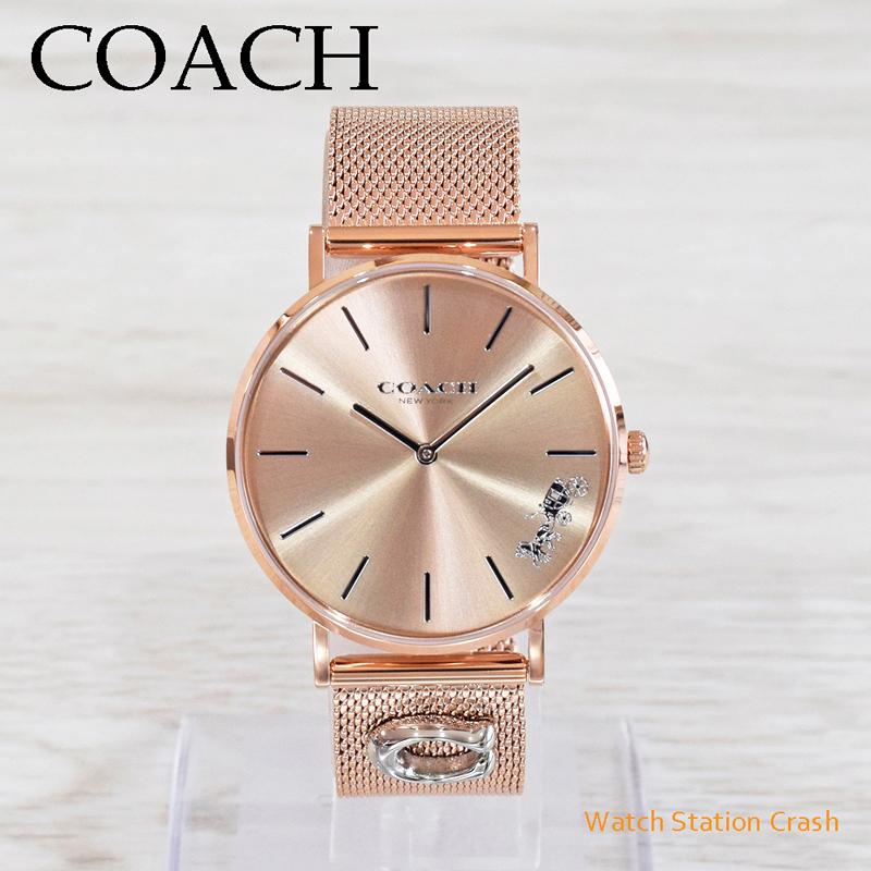 Coach 腕時計 レディース クリスマス ブランド コーチ ローズゴールド ブレス メッシュベルト Watch Station Crash 通販 Yahoo ショッピング