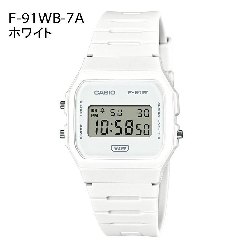 （5年保証）CASIO CLASSIC デジタル 腕時計 F-91WB メンズ レディース ペア ブラック 黒 ネイビー ホワイト 白 グレー | CASIO | 04