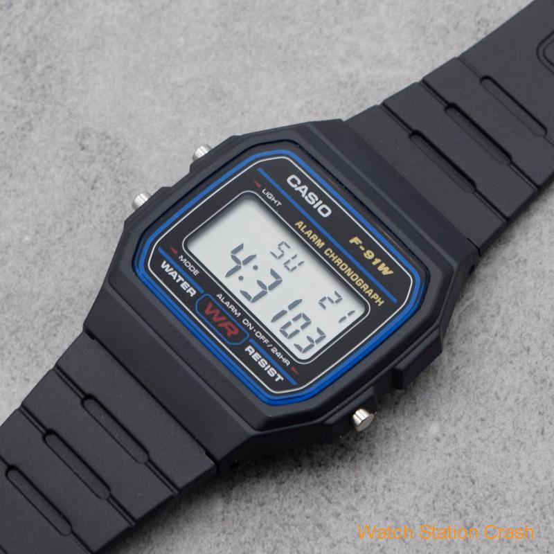 父の日 国内正規品 CASIO 軽量 薄型 デジタル 腕時計 メンズ レディース 子ども チープカシオ F-91W-1 F-91WM シリーズ｜watchcrash｜04