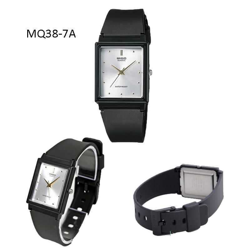（新しい電池交換をしてから発送）（5年保証）CASIO アナログ メンズ 腕時計 レクタンギュラー MQ-27 MQ38 チープカシオ ブラック ブルー シルバー ゴールド | CASIO | 03