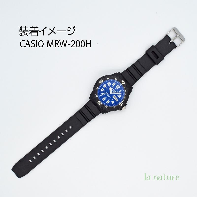 腕時計用 ラバーバンド ベルト 18mm 工具付き CASIO MRW-200H AE