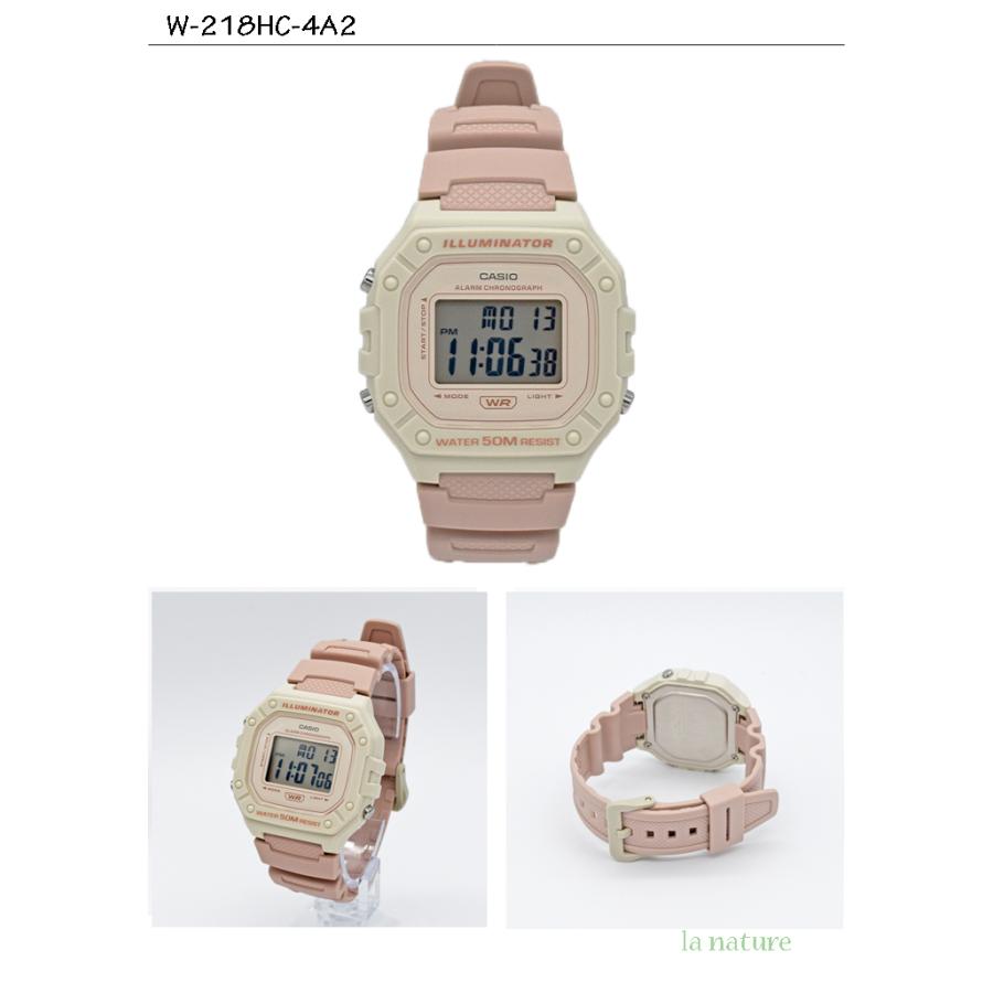 日本未発売（5年保証）CASIO デジタル 腕時計 くすみカラー ビビットカラー 防水 7年電池 メンズ レディース ボーイズ キッズ W-218H W-218HC｜watchcrash｜09