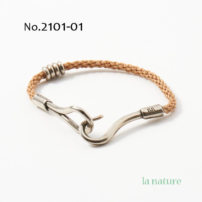 wakami ワカミ 手作り 編込みコード ブレスレット ブラック ベージュ