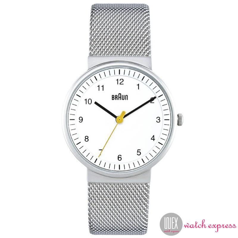 【正規取扱店】 ブラウン BRAUN アナログウォッチ BN0031WHSLMHL レディース 腕時計 ホワイト シルバー シンプル 腕時計