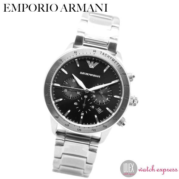 エンポリオ アルマーニ EMPORIO ARMANI 腕時計 クォーツ メンズ 時計 AR11241 ブラック シルバー クロノグラフ