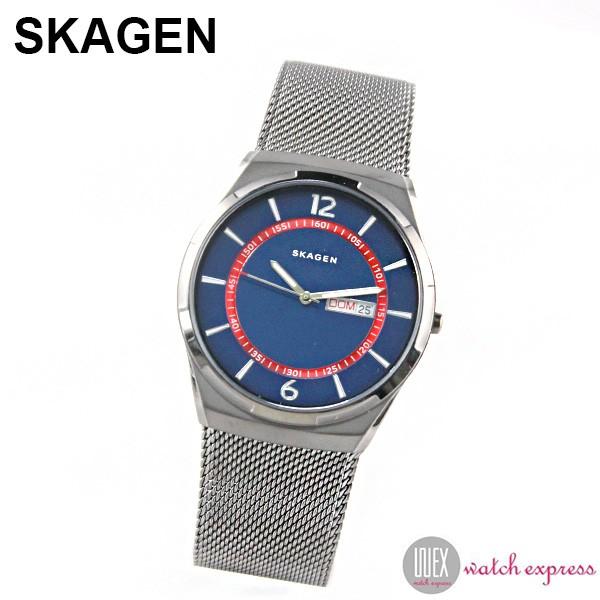 最新情報 SKAGEN スカーゲン 時計 メルビー クオーツ SKW6503 メンズ ネイビー グレー 腕時計 シンプル 腕時計