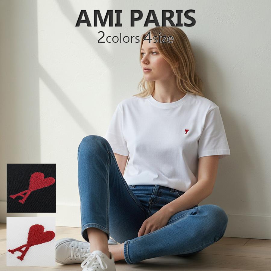 【新品】アミ パリス AMI PARIS 半袖Ｔシャツ ユニセックス bfuts035-100-m 並行輸入品】アミパリス AMI PARIS Tシャツ BFUTS035 オーガニック