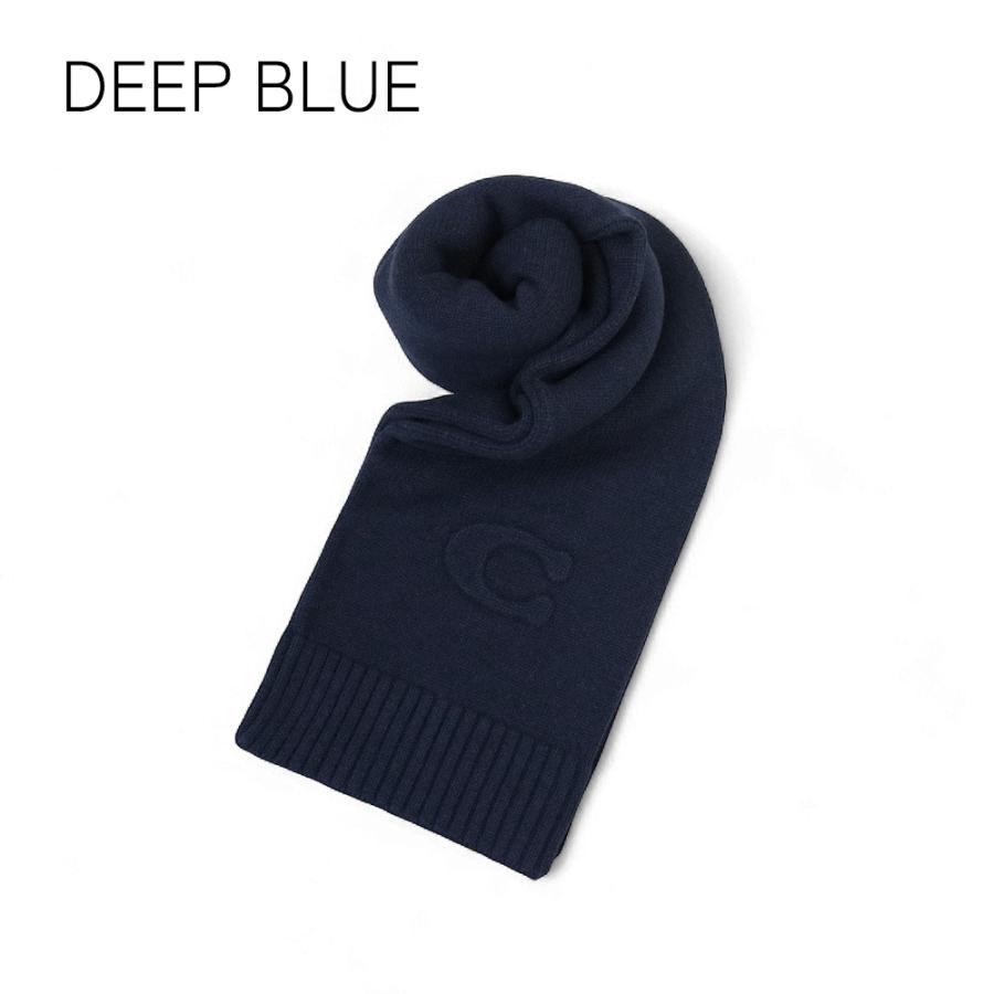 COACH コーチ スヌード マフラー ニット ウール ブルー系 COACH（コーチ） 【並行輸入品】コーチ マフラー ニット スカーフ