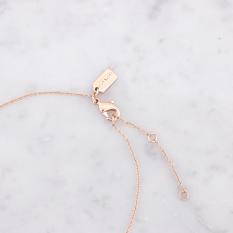 新品☆COACH(コーチ)ローズゴールド ネックレス ピアス 2点セット COACH 国内発送 コーチ アクセサリー レディース 小物 ティー