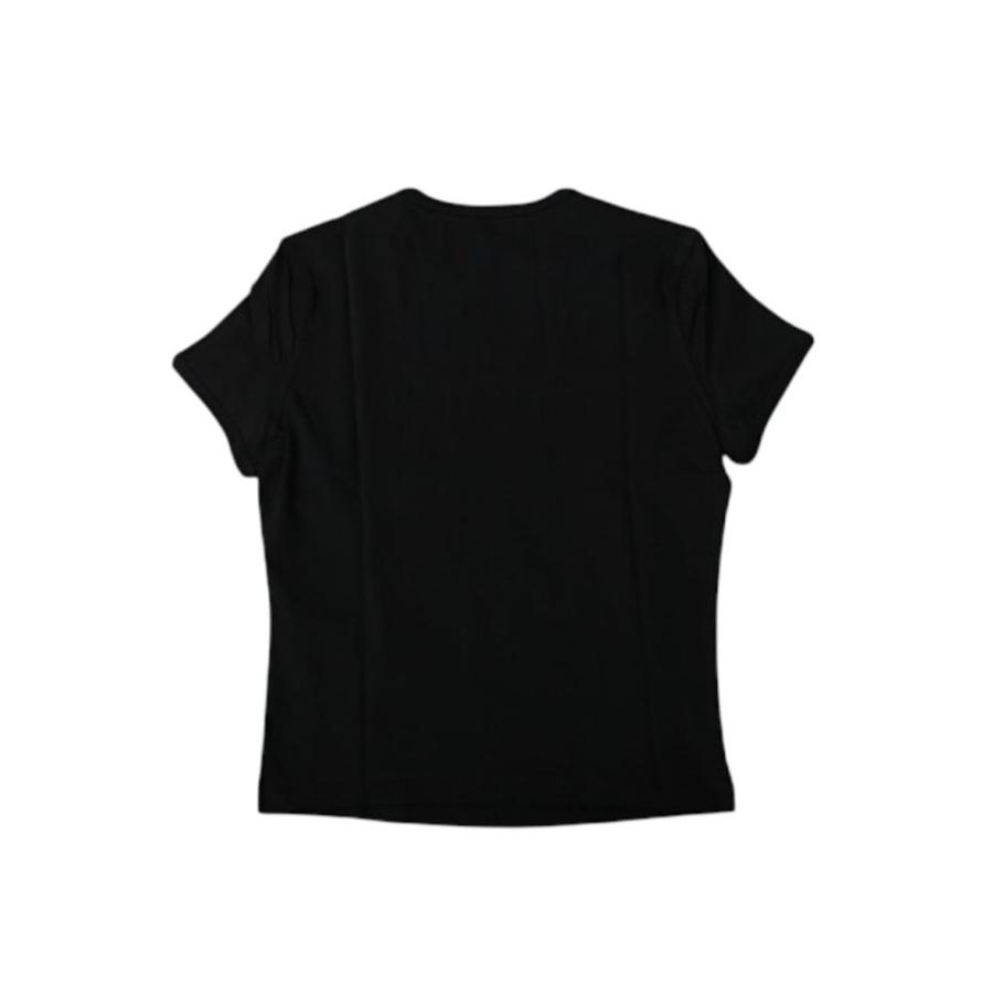 【並行輸入品】ディーゼル DIESEL Tシャツ  A16839 0CLBR レディース 半袖 オーバルD ブラック シンプル スリムフィット コットン 誕生日 女性 ギフト Y2K 爆買の画像