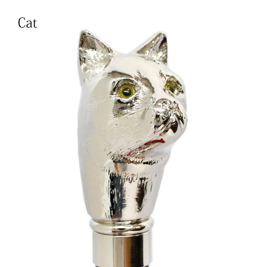 FOXアンブレラ　折りたたみ猫ヘッド フォックスアンブレラズ】ブラックアニマルヘッドコレクション