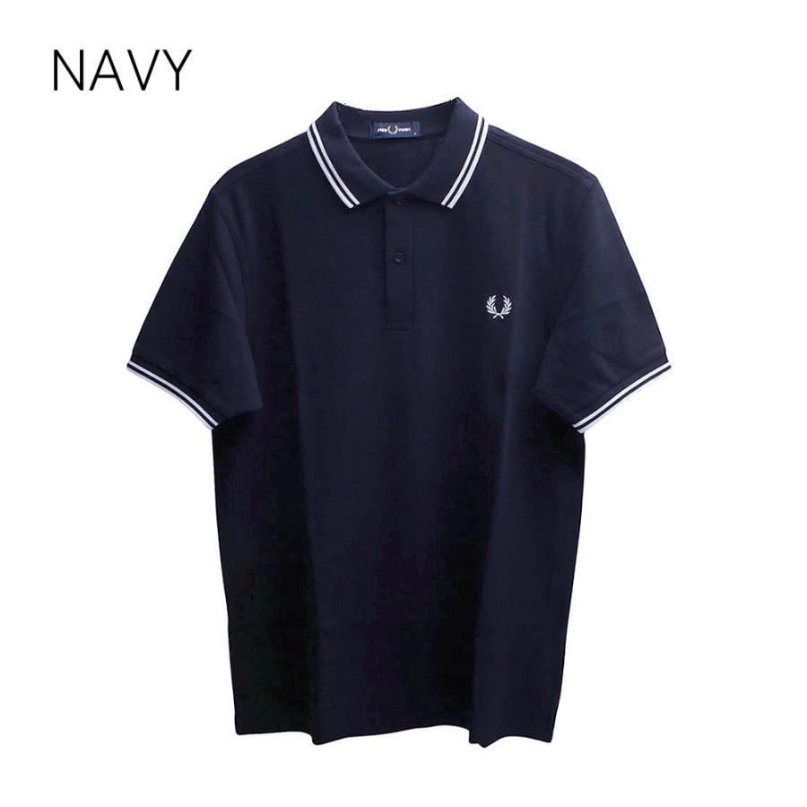 3/31まで　FRED PERRY　半袖ポロシャツ　ブラック×ホワイト　L FRED PERRY（フレッドペリー） ポロシャツ メンズ FRED PERRY POLO