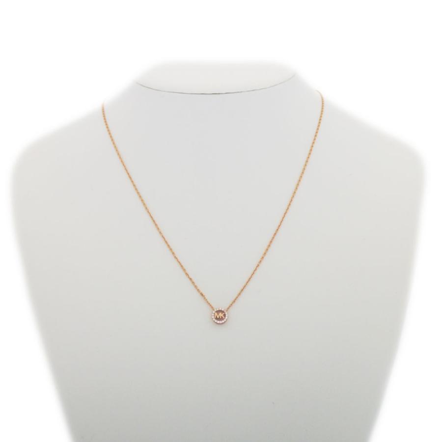 新品同様　正規品　マイケルコース　ピンクゴールド　MKロゴ　ネックレス マイケルコース MICHAEL KORS ネックレス レディース MKロゴ ピンク