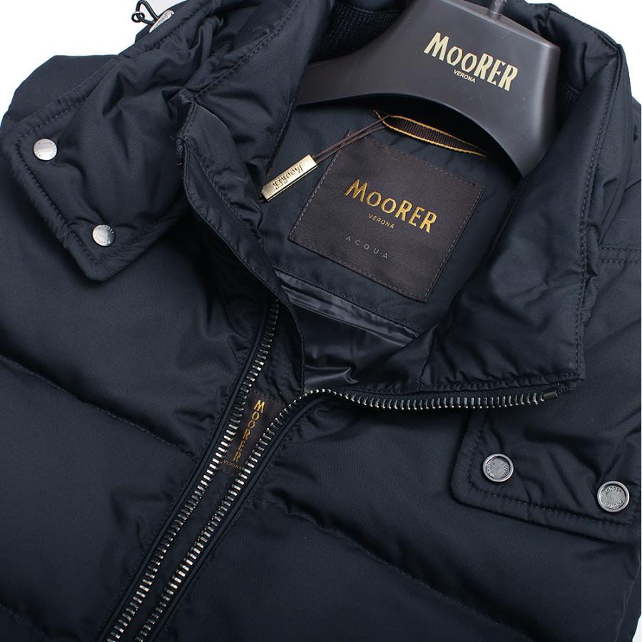 【並行輸入品】ムーレー MOORER FIRE-WK MOUGI200307 ダウンベスト ファイヤーフーデッド NERO DARK BLU BLACK NAVY アウター メンズ 防寒 高級アウター 爆買の画像