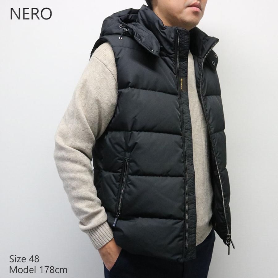 【並行輸入品】ムーレー MOORER FIRE-WK MOUGI200307 ダウンベスト ファイヤーフーデッド NERO DARK BLU BLACK NAVY アウター メンズ 防寒 高級アウター 爆買の画像