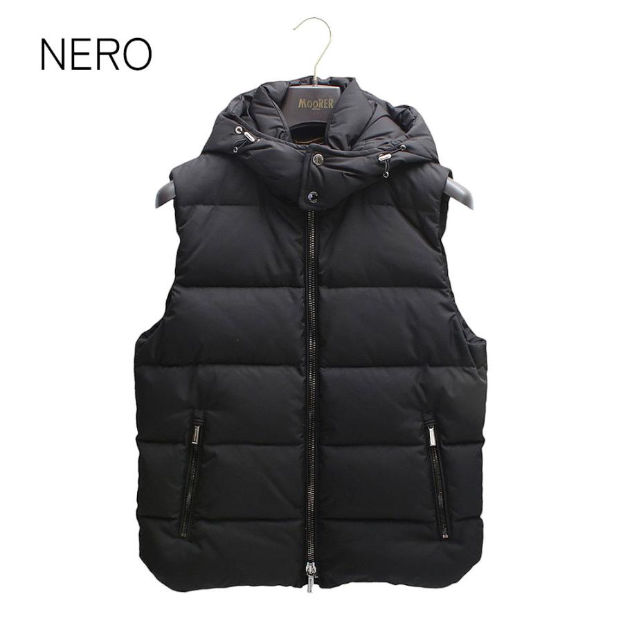 【並行輸入品】ムーレー MOORER FIRE-WK MOUGI200307 ダウンベスト ファイヤーフーデッド NERO DARK BLU BLACK NAVY アウター メンズ 防寒 高級アウター 爆買の画像