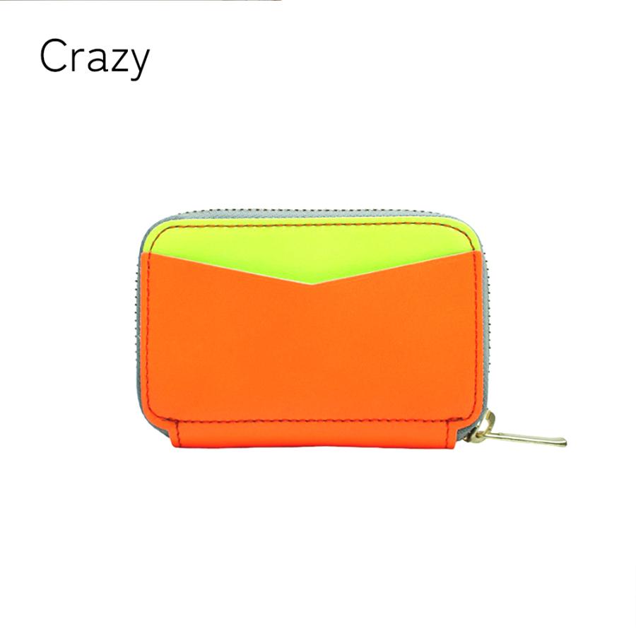 新品未使用】NADAYA 二つ折り財布 オレンジ グリーン CRAZY ☆新品未