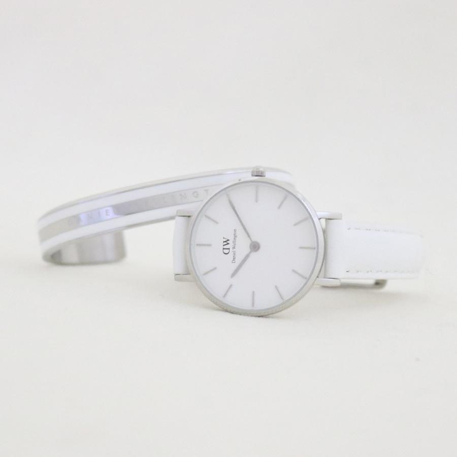 【並行輸入品】ダニエルウェリントン 腕時計 バングル ギフトセット PETITE BONDI 28 シルバー DW00700123 ペティート ホワイトの画像