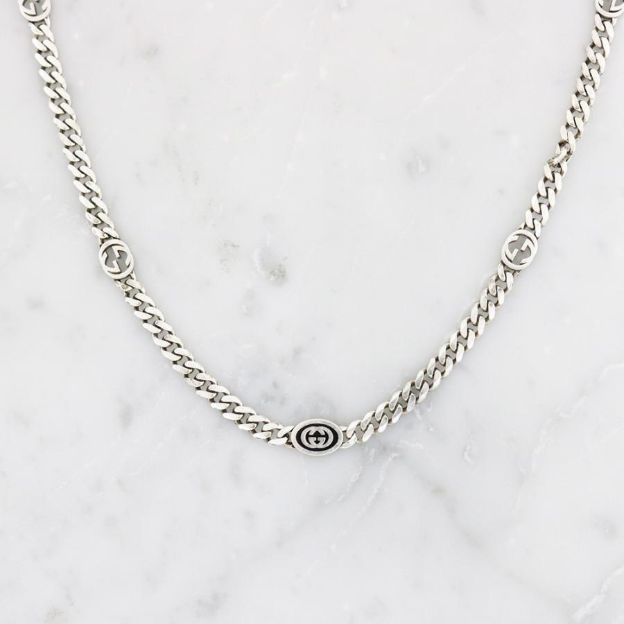 グッチ ネックレス メンズ チェーン インターロッキングG スリムネックレス 678661 J8410 8191 GUCCI アクセサリー ペンダント